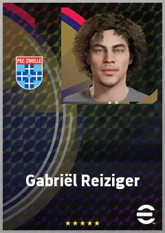 Gabriël Reiziger eFootball 2026 player card, 63 OVR AMF