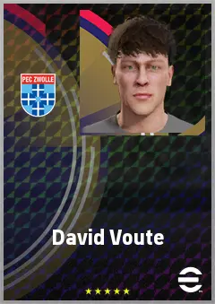 David Voute eFootball 2026 player card, 63 OVR RB