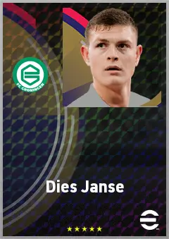 Dies Janse eFootball 2026 player card, 69 OVR CB