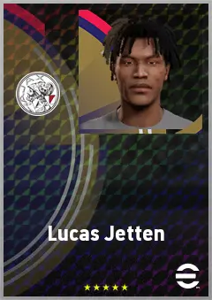 Lucas Jetten eFootball 2026 player card, 63 OVR LB