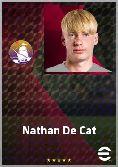 Nathan De Cat eFootball 2026 player card, 69 OVR CMF