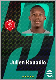 Julien Kouadio eFootball 2026 player card, 68 OVR CB