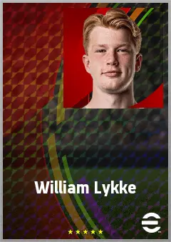 William Lykke eFootball 2026 player card, 68 OVR GK