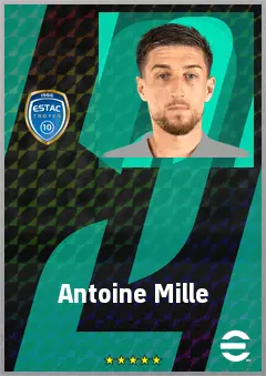 Antoine Mille eFootball 2026 player card, 70 OVR CMF