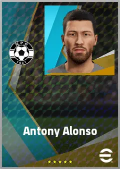 Antony Alonso eFootball 2026 player card, 71 OVR CF