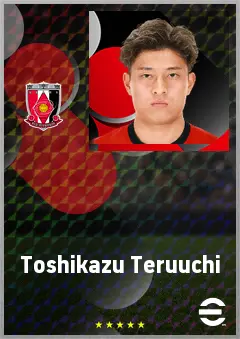 Teruuchi Toshikazu eFootball 2026 player card, 61 OVR CF