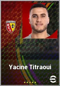 Yacine Titraoui eFootball 2026 player card, 71 OVR CMF
