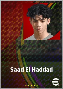 Saad El Haddad eFootball 2026 player card, 65 OVR AMF