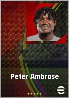 Peter Ambrose eFootball 2026 player card, 69 OVR CF