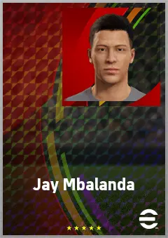 Jay Mbalanda eFootball 2026 player card, 62 OVR RMF