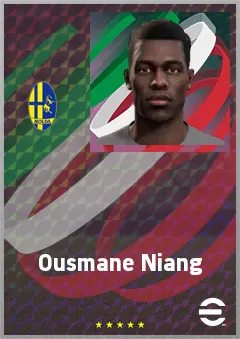 Ousmane Niang eFootball 2026 player card, 62 OVR CMF