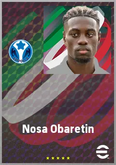 Nosa Obaretin eFootball 2026 player card, 68 OVR CB