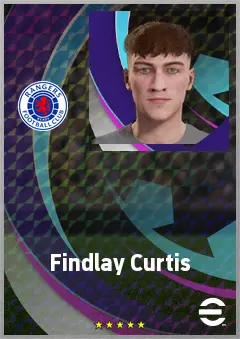 Findlay Curtis eFootball 2026 player card, 69 OVR LWF