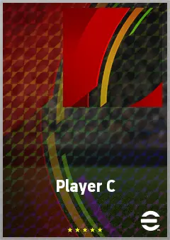 Player C eFootball 2026 player card, 82 OVR CF