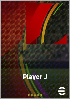 Player J eFootball 2026 player card, 76 OVR RB