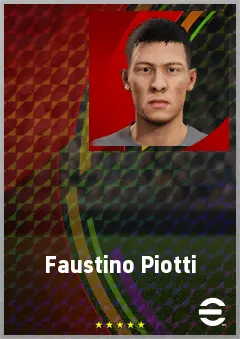 Faustino Piotti eFootball 2026 player card, 63 OVR GK