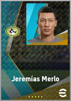 Jeremías Merlo eFootball 2026 player card, 71 OVR LWF