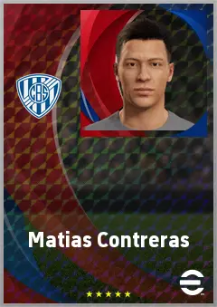 Matias Contreras eFootball 2026 player card, 63 OVR CF