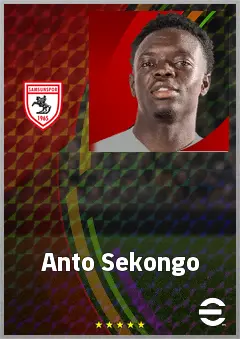 Anto Sekongo eFootball 2026 player card, 68 OVR AMF