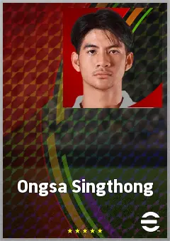 Ongsa Singthong eFootball 2026 player card, 62 OVR LWF
