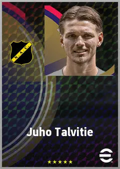 Juho Talvitie eFootball 2026 player card, 68 OVR RWF