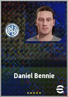 Daniel Bennie eFootball 2026 player card, 66 OVR RMF