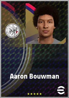 Aaron Bouwman eFootball 2026 player card, 67 OVR CB