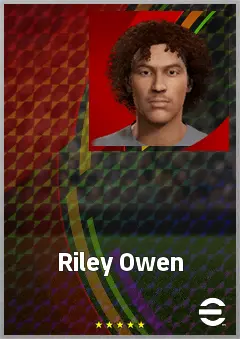 Riley Owen eFootball 2026 player card, 62 OVR CMF