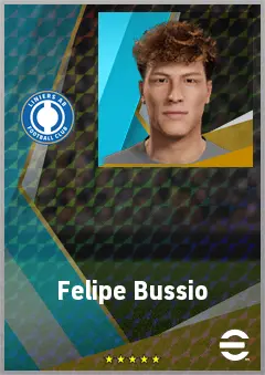 Felipe Bussio eFootball 2026 player card, 68 OVR DMF