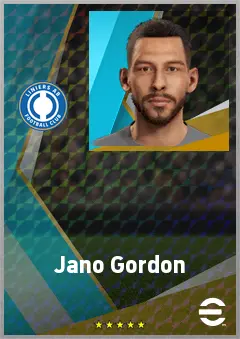 Jano Gordon eFootball 2026 player card, 72 OVR RB