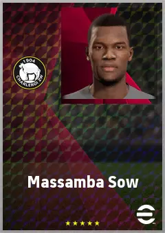 Massamba Sow eFootball 2026 player card, 64 OVR CB