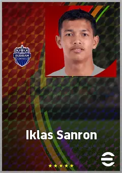 Iklas Sanron eFootball 2026 player card, 65 OVR LWF