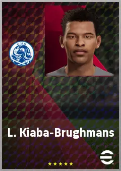 L. Kiaba-Brughmans eFootball 2026 player card, 65 OVR GK