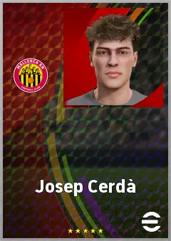 Josep Cerdà eFootball 2026 player card, 65 OVR LWF