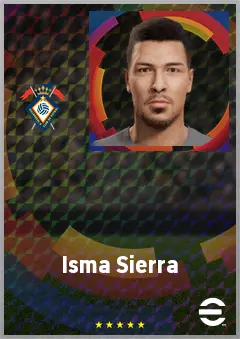 Isma Sierra eFootball 2026 player card, 65 OVR CB