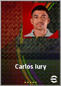 Carlos Iury eFootball 2026 player card, 68 OVR LWF