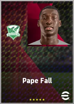 Pape Fall eFootball 2026 player card, 68 OVR CF