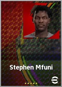 Stephen Mfuni eFootball 2026 player card, 67 OVR CB