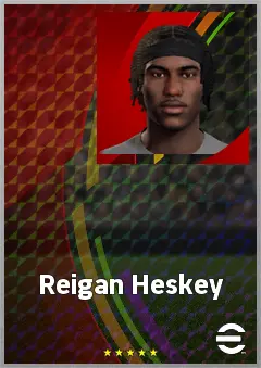 Reigan Heskey eFootball 2026 player card, 63 OVR CF