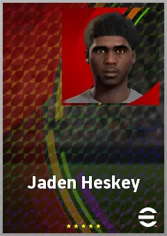 Jaden Heskey eFootball 2026 player card, 67 OVR CMF