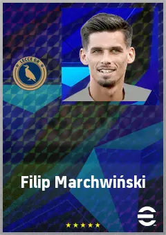Filip Marchwiński eFootball 2026 player card, 66 OVR CMF