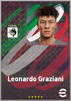 Leonardo Graziani eFootball 2026 player card, 65 OVR CMF