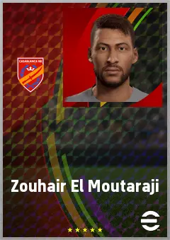 Zouhair El Moutaraji eFootball 2026 player card, 68 OVR LWF