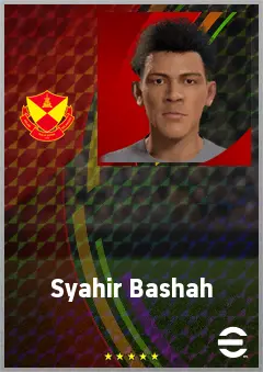 Syahir Bashah eFootball 2026 player card, 66 OVR AMF