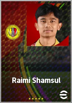 Raimi Shamsul eFootball 2026 player card, 61 OVR RB