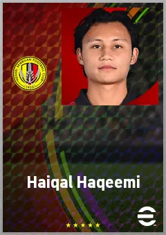 Haiqal Haqeemi eFootball 2026 player card, 61 OVR CMF