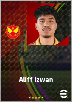 Aliff Izwan eFootball 2026 player card, 66 OVR AMF