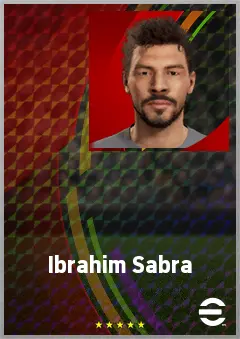 Ibrahim Sabra eFootball 2026 player card, 66 OVR CF