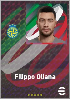 Filippo Oliana eFootball 2026 player card, 67 OVR CB