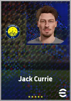 Jack Currie eFootball 2026 player card, 68 OVR LB